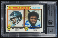 Earl Campbell Signed 1979 Topps #3 Rushing Leaders Earl Campbell / Walter Payton (BGS | Auto 10) at PristineAuction.com