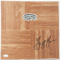George Gervin Signed Spurs Logo 12x12 Floor Piece (JSA) at PristineAuction.com