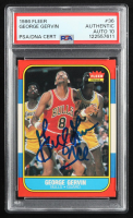 George Gervin Signed 1986-87 Fleer #36 (PSA | Auto 10) at PristineAuction.com