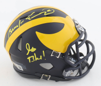 Braylon Edwards Signed Michigan Wolverines Speed Mini Helmet Inscribed "Go Blue!" (Beckett) at PristineAuction.com