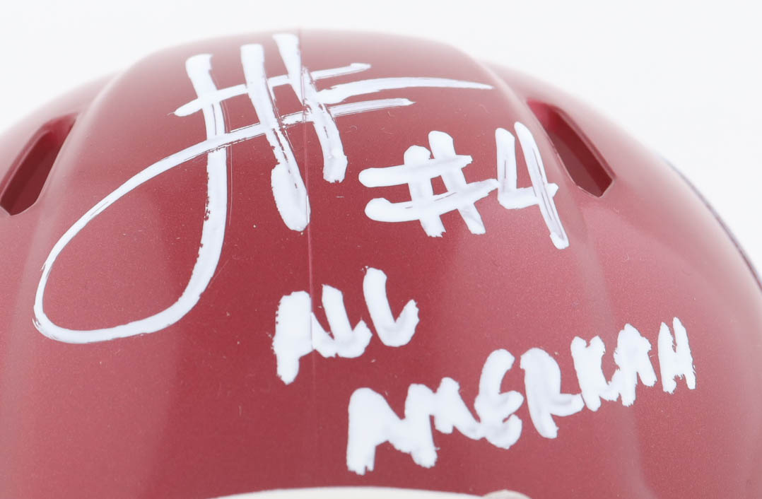 Jason Hanson Signed Washington State Cougars Speed Mini Helmet Inscribed "All American" (JSA) at PristineAuction.com Jason Hanson Signed Washington State Cougars Speed Mini Helmet Inscribed "All American" (JSA) at PristineAuction.com