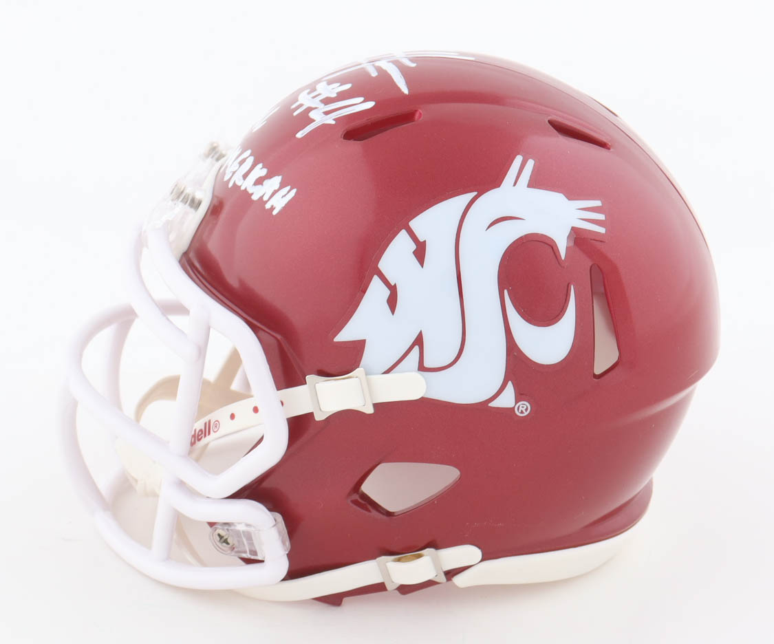 Jason Hanson Signed Washington State Cougars Speed Mini Helmet Inscribed "All American" (JSA) at PristineAuction.com Jason Hanson Signed Washington State Cougars Speed Mini Helmet Inscribed "All American" (JSA) at PristineAuction.com