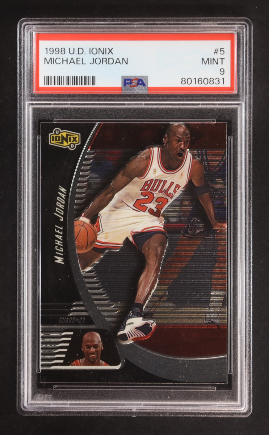 Michael Jordan 1998-99 UD Ionix #5 (PSA 9) at PristineAuction.com Michael Jordan 1998-99 UD Ionix #5 (PSA 9) at PristineAuction.com