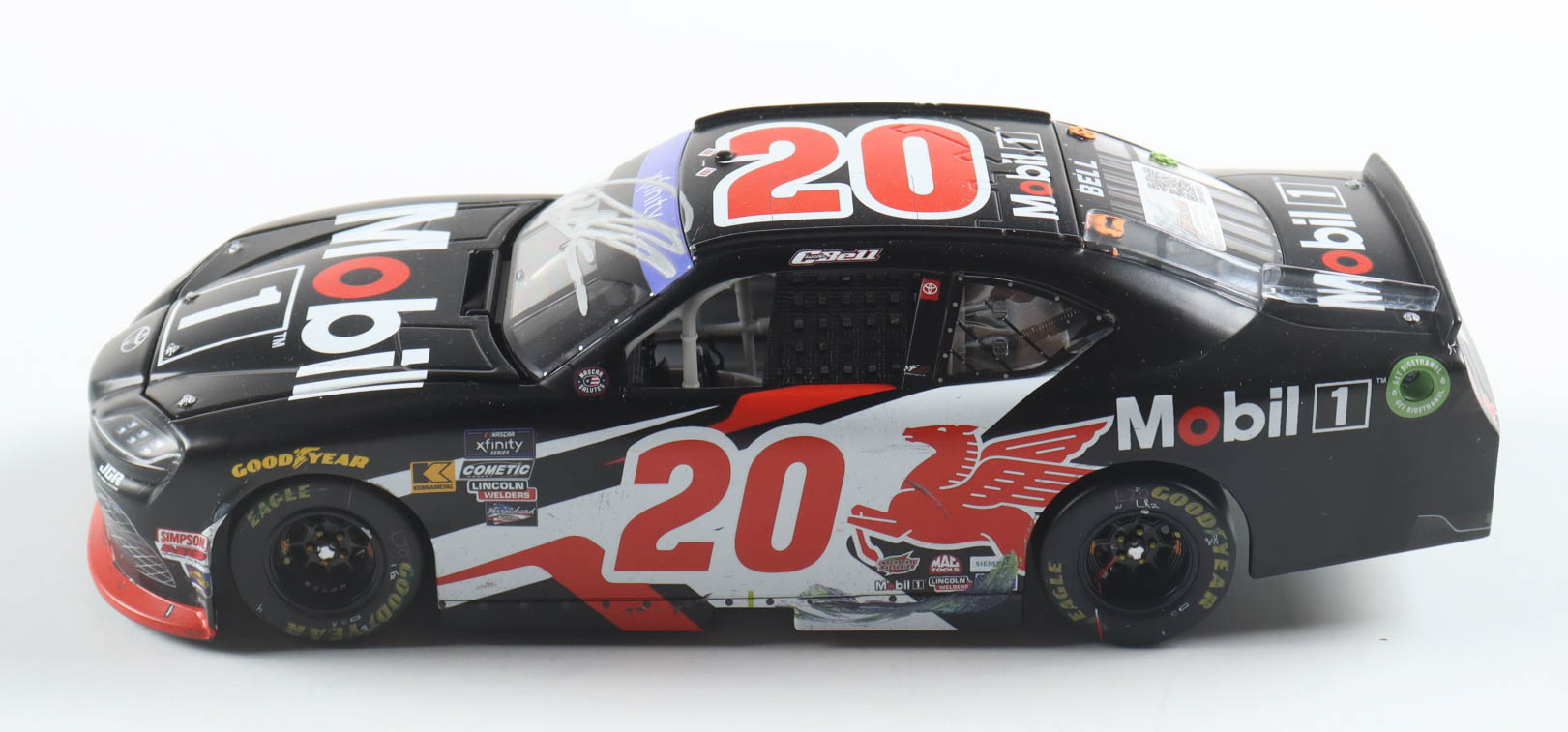 Christopher Bell Signed 2024 #20 Mobil 1 New Hampshire Win Supra | 1:24 Diecast Car (Bell COA) at PristineAuction.com Christopher Bell Signed 2024 #20 Mobil 1 New Hampshire Win Supra | 1:24 Diecast Car (Bell COA) at PristineAuction.com