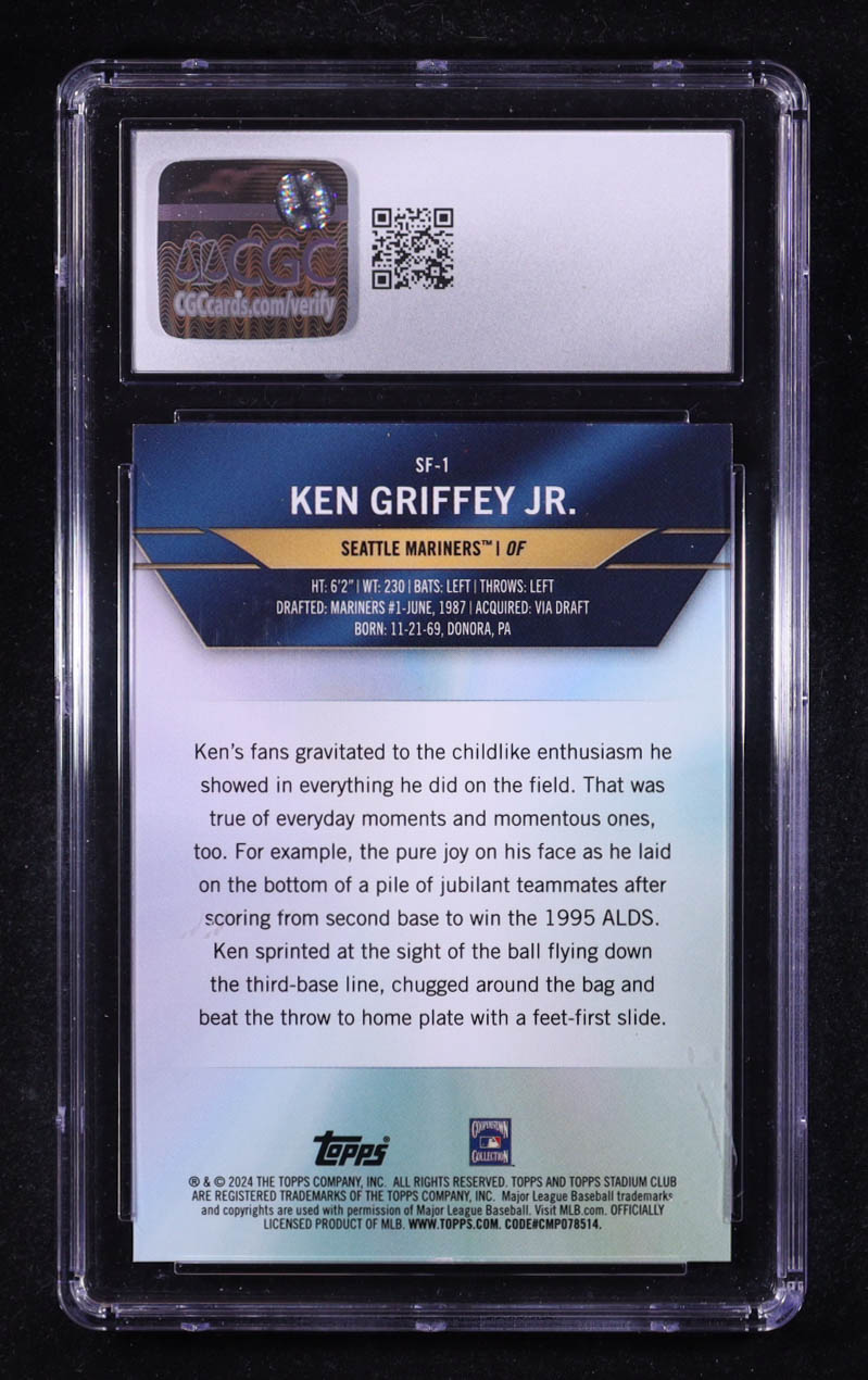Ken Griffey Jr. 2024 Stadium Club Special Forces #SF1 (CGC 10) at PristineAuction.com Ken Griffey Jr. 2024 Stadium Club Special Forces #SF1 (CGC 10) at PristineAuction.com