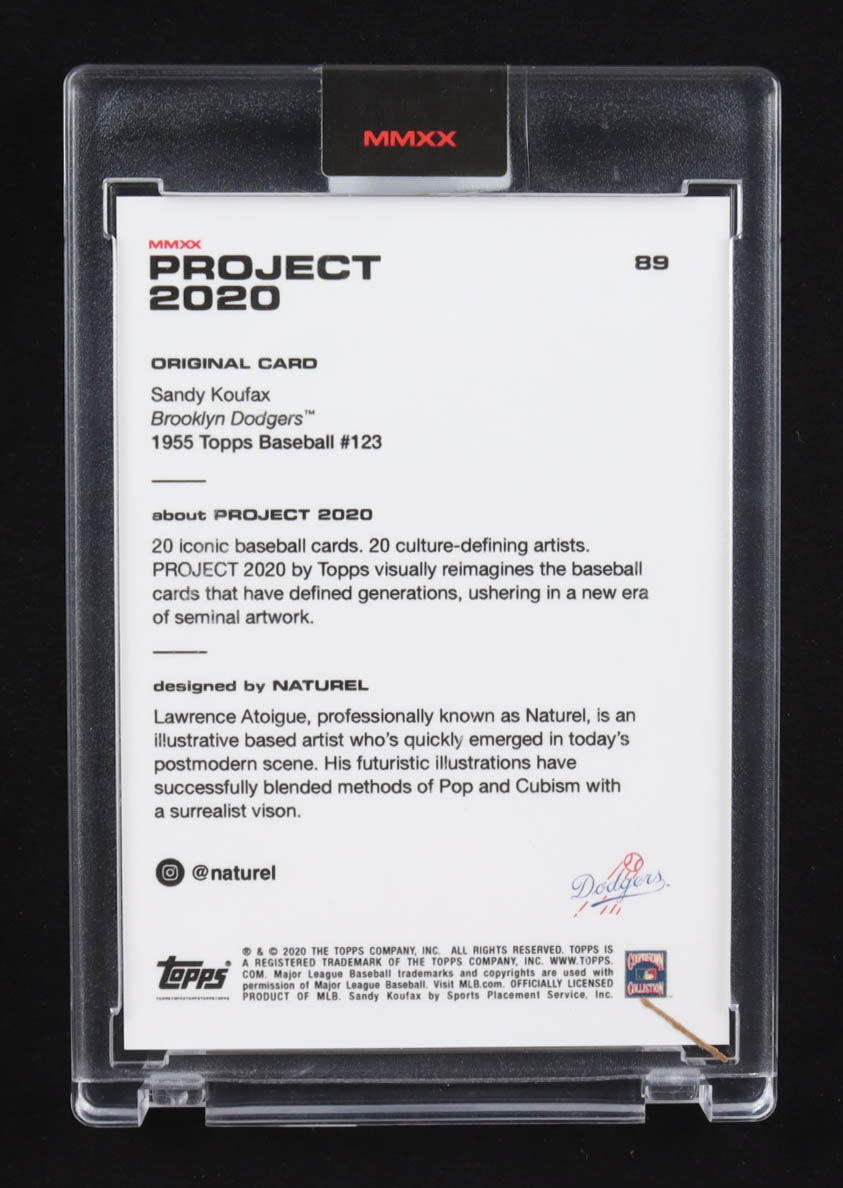 Sandy Koufax 2020 Topps Project 2020 #89 / Naturel at PristineAuction.com Sandy Koufax 2020 Topps Project 2020 #89 / Naturel at PristineAuction.com