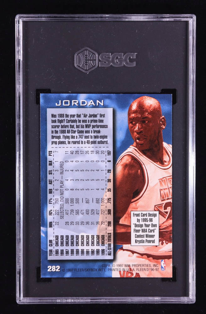Michael Jordan 1996-97 Fleer #282 AS (SGC 9) at PristineAuction.com Michael Jordan 1996-97 Fleer #282 AS (SGC 9) at PristineAuction.com
