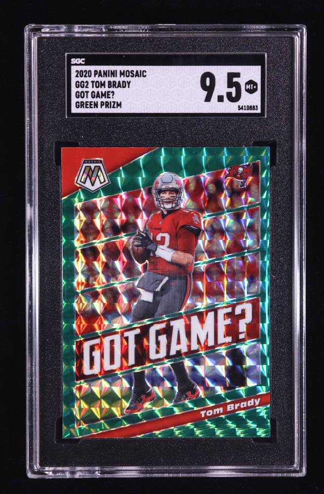Tom Brady 2020 Panini Mosaic Got Game Mosaic Green #2 (SGC 9.5) at PristineAuction.com Tom Brady 2020 Panini Mosaic Got Game Mosaic Green #2 (SGC 9.5) at PristineAuction.com