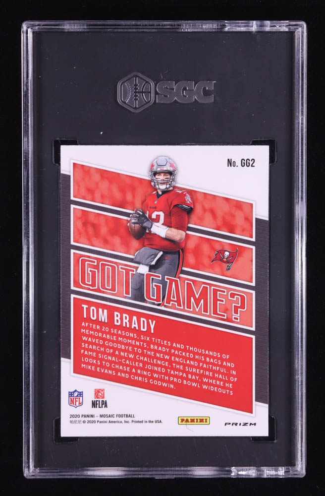 Tom Brady 2020 Panini Mosaic Got Game Mosaic Green #2 (SGC 9.5) at PristineAuction.com Tom Brady 2020 Panini Mosaic Got Game Mosaic Green #2 (SGC 9.5) at PristineAuction.com