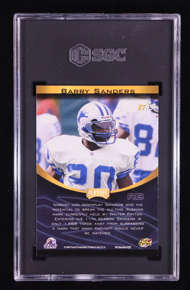 Barry Sanders 1999 Absolute Xtreme Team #ET05 (SGC 9) at PristineAuction.com Barry Sanders 1999 Absolute Xtreme Team #ET05 (SGC 9) at PristineAuction.com