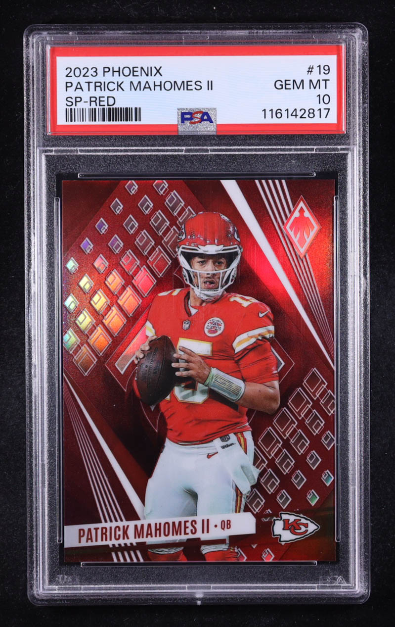 Patrick Mahomes II 2023 Panini Phoenix SP Red #19 #151/199 (PSA 10) at PristineAuction.com Patrick Mahomes II 2023 Panini Phoenix SP Red #19 #151/199 (PSA 10) at PristineAuction.com