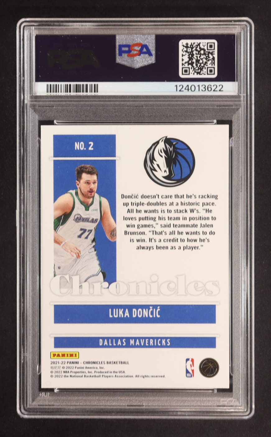 Luka Doncic 2021-22 Panini Chronicles Green #2 (PSA 10) at PristineAuction.com Luka Doncic 2021-22 Panini Chronicles Green #2 (PSA 10) at PristineAuction.com