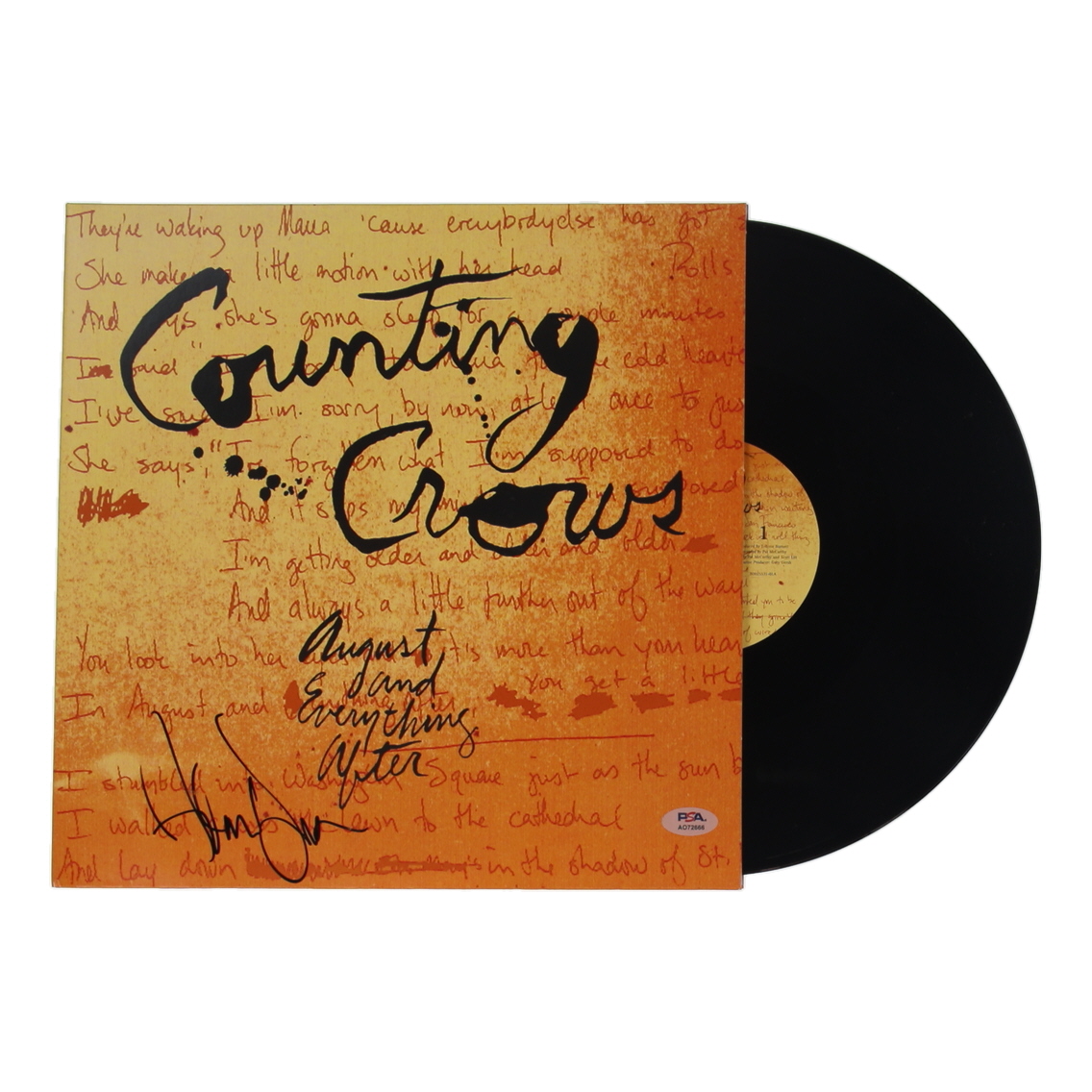 Adam Duritz Signed Counting Crows "August and Everything After" Vinyl Record Album (PSA) at PristineAuction.com Adam Duritz Signed Counting Crows "August and Everything After" Vinyl Record Album (PSA) at PristineAuction.com