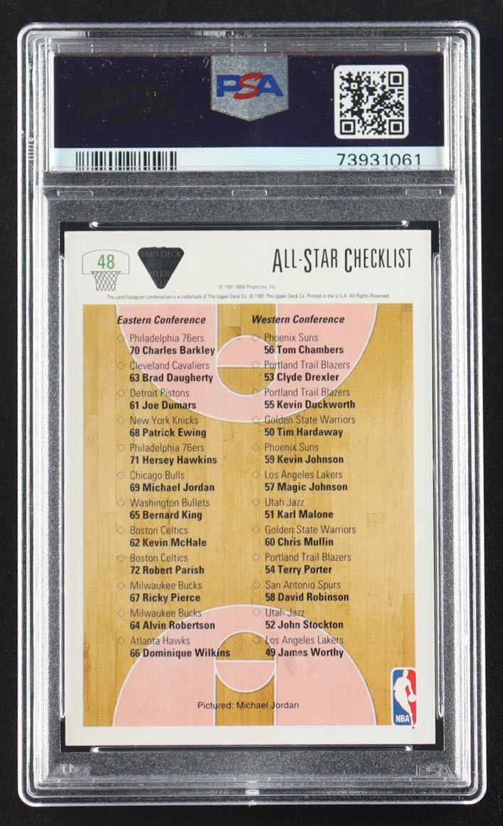 Michael Jordan 1991-92 Upper Deck #48 AS CL (PSA 9) at PristineAuction.com Michael Jordan 1991-92 Upper Deck #48 AS CL (PSA 9) at PristineAuction.com