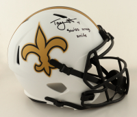 Taysom Hill Signed Saints Full-Size Lunar Eclipse Alternate Speed Helmet Inscribed "Swiss Army Knife" (JSA) at PristineAuction.com