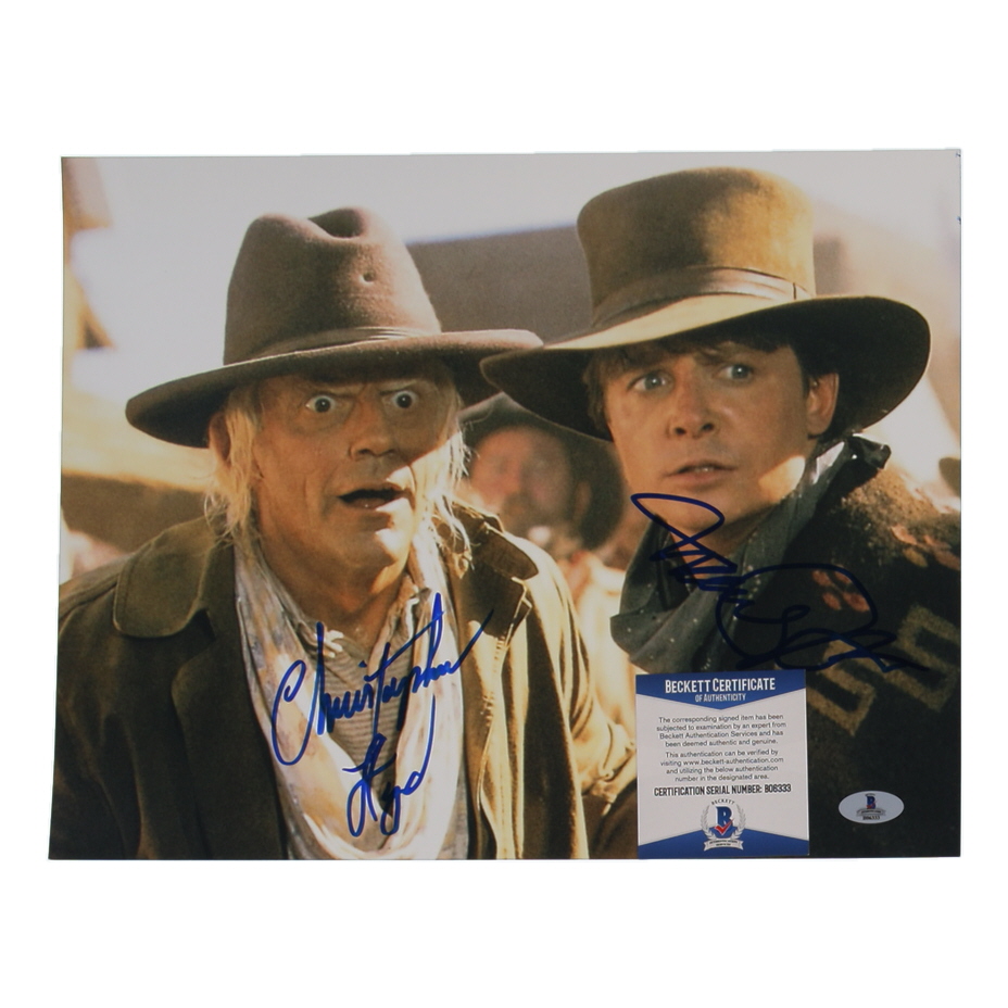 Michael J. Fox & Christopher Lloyd Signed "Back to the Future: Part III" 11x14 Photo (Beckett) at PristineAuction.com Michael J. Fox & Christopher Lloyd Signed "Back to the Future: Part III" 11x14 Photo (Beckett) at PristineAuction.com