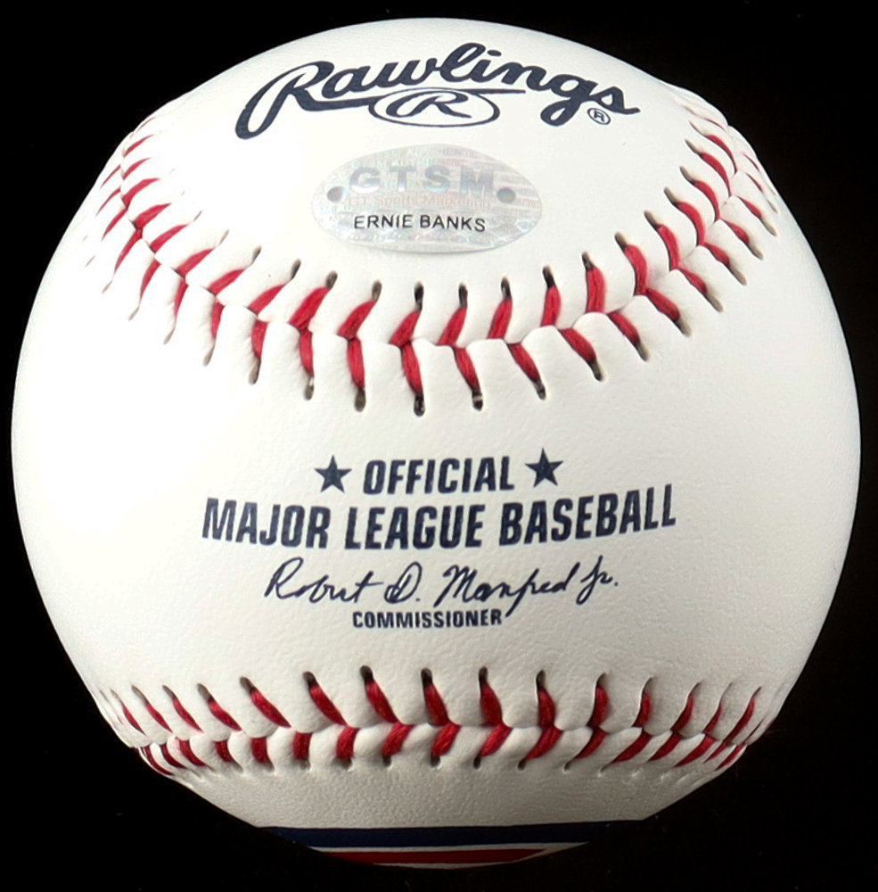 Ernie Banks Signed OML Cubs Logo Baseball (Banks) at PristineAuction.com Ernie Banks Signed OML Cubs Logo Baseball (Banks) at PristineAuction.com