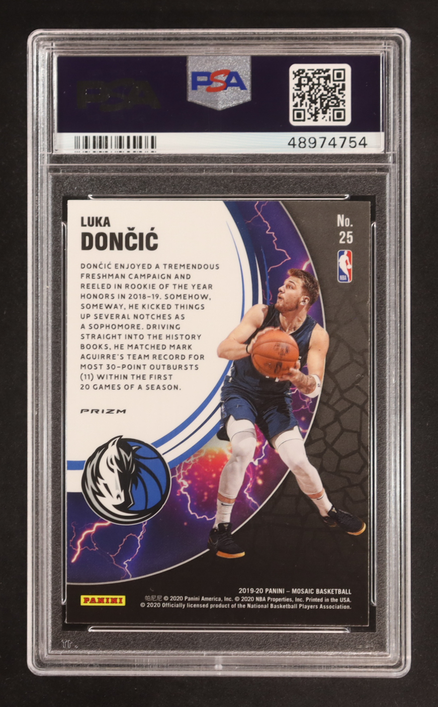 Luka Doncic 2019-20 Panini Mosaic Overdrive #25 (PSA 10) at PristineAuction.com Luka Doncic 2019-20 Panini Mosaic Overdrive #25 (PSA 10) at PristineAuction.com