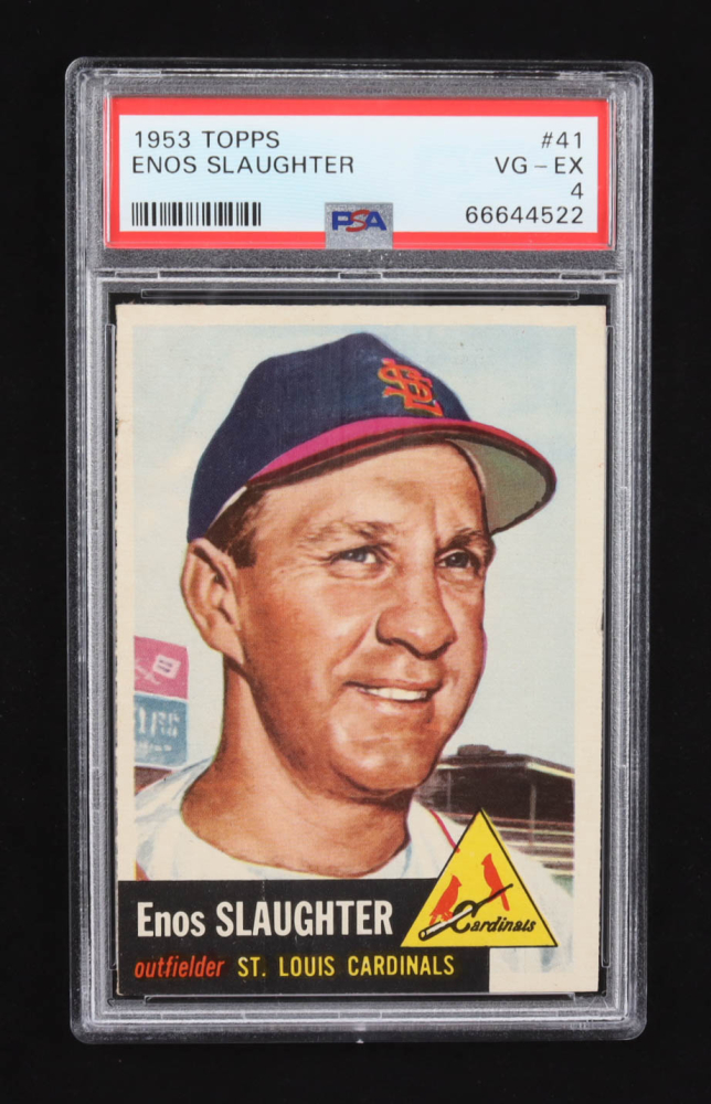 Enos Slaughter 1953 Topps #41 (PSA 4)