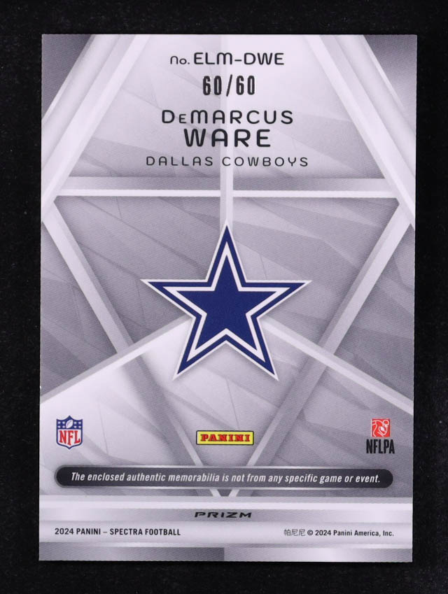 DeMarcus Ware 2024 Panini Spectra Epic Legends Materials Neon Blue #16 #60/60 at PristineAuction.com DeMarcus Ware 2024 Panini Spectra Epic Legends Materials Neon Blue #16 #60/60 at PristineAuction.com