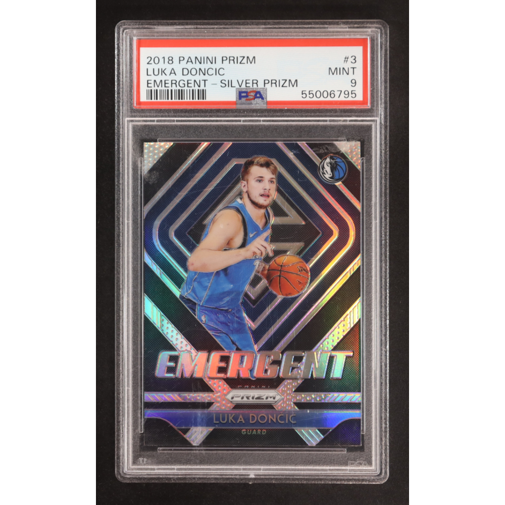 Luka Doncic 2018-19 Panini Prizm Emergent Prizms Silver #3 (PSA 9) at PristineAuction.com