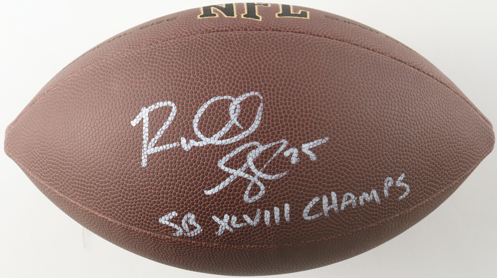 Richard Sherman Signed NFL Football Inscribed "SB XLVIII Champs" (Sherman) at PristineAuction.com Richard Sherman Signed NFL Football Inscribed "SB XLVIII Champs" (Sherman) at PristineAuction.com