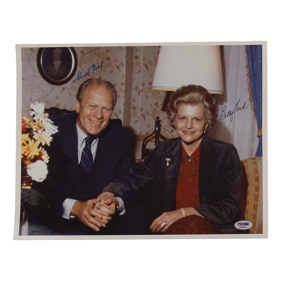 Gerald Ford & Betty Ford Signed 11x14 Photo (PSA) at PristineAuction.com Gerald Ford & Betty Ford Signed 11x14 Photo (PSA) at PristineAuction.com