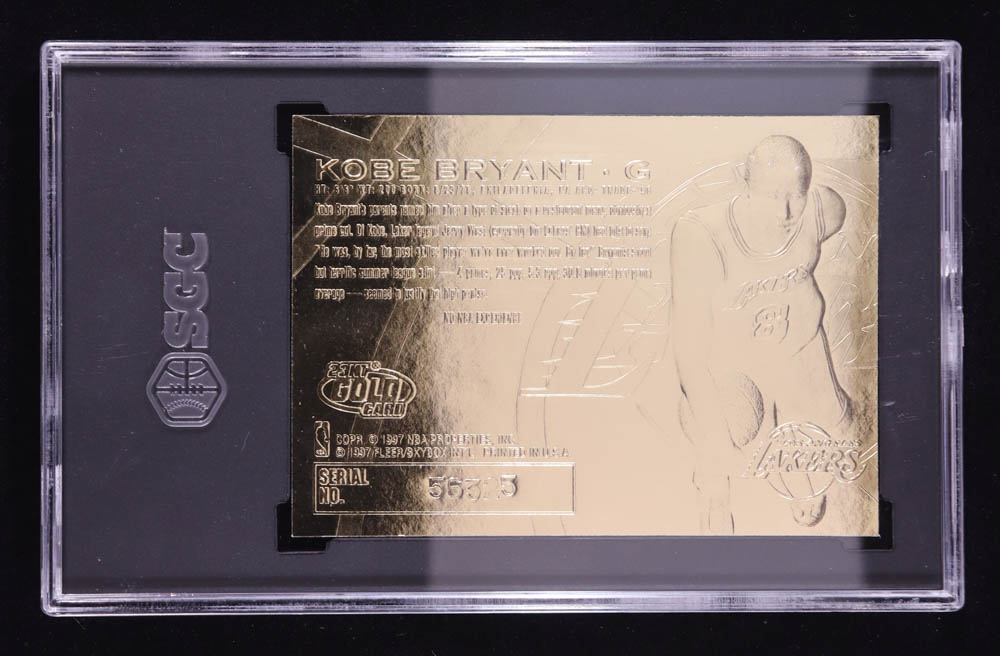 Kobe Bryant 1996-97 Fleer Purple Signature 23Kt Gold RC (SGC 8) at PristineAuction.com Kobe Bryant 1996-97 Fleer Purple Signature 23Kt Gold RC (SGC 8) at PristineAuction.com