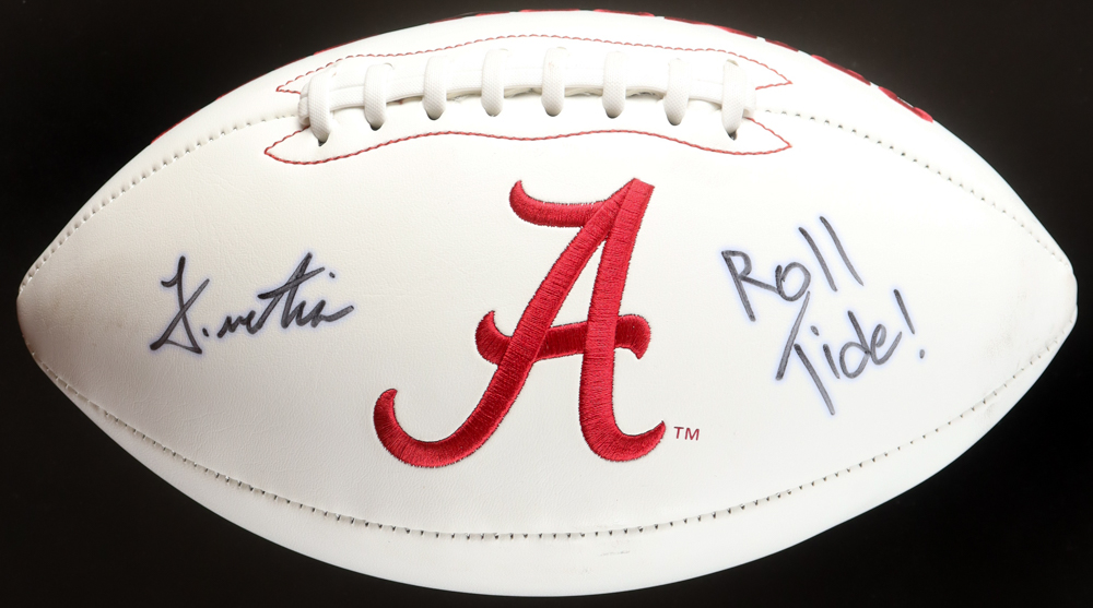 John Metchie Signed Alabama Crimson Tide Football Inscribed "Roll Tide!" (Fanatics) at PristineAuction.com John Metchie Signed Alabama Crimson Tide Football Inscribed "Roll Tide!" (Fanatics) at PristineAuction.com