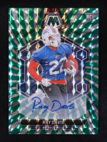Ray Davis 2024 Panini Mosaic Rookie Autographs Mosaic Green Swirl #387 RC #10/15 at PristineAuction.com