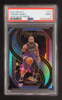 LeBron James 2024-25 Select Light Blue Disco Prizms #111 (PSA 9) at PristineAuction.com