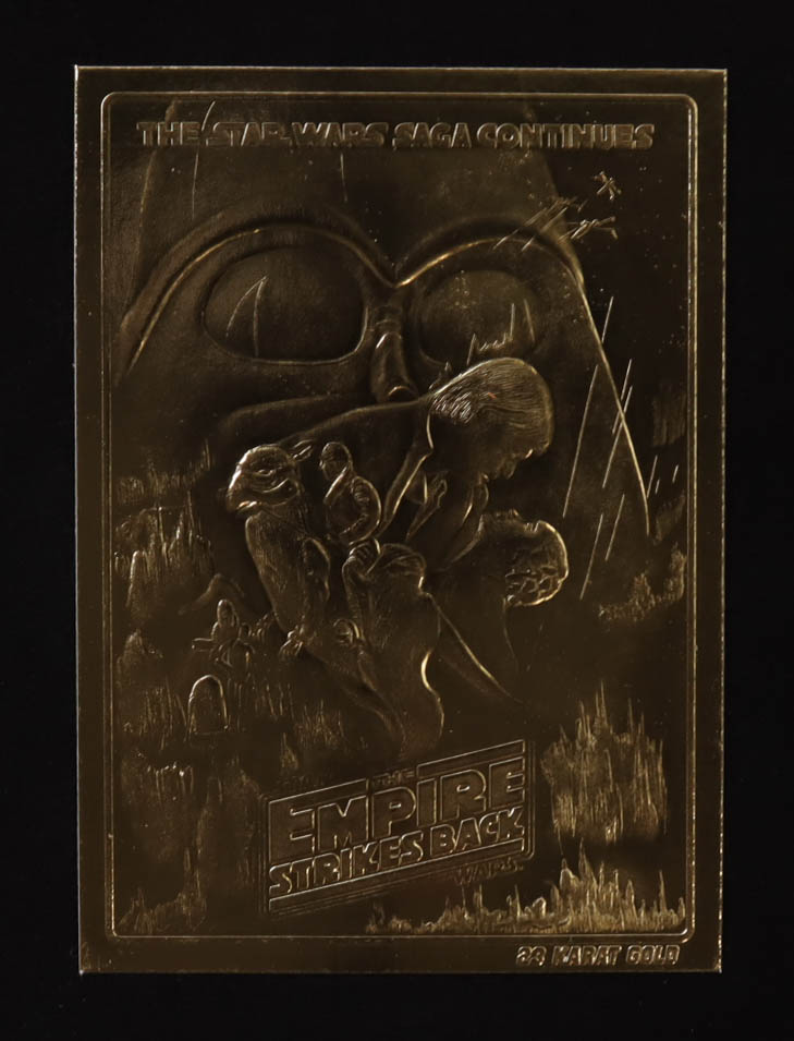 Star Wars: The Empire Strikes Back 1996 Score Board 23KT Gold Card at PristineAuction.com Star Wars: The Empire Strikes Back 1996 Score Board 23KT Gold Card at PristineAuction.com