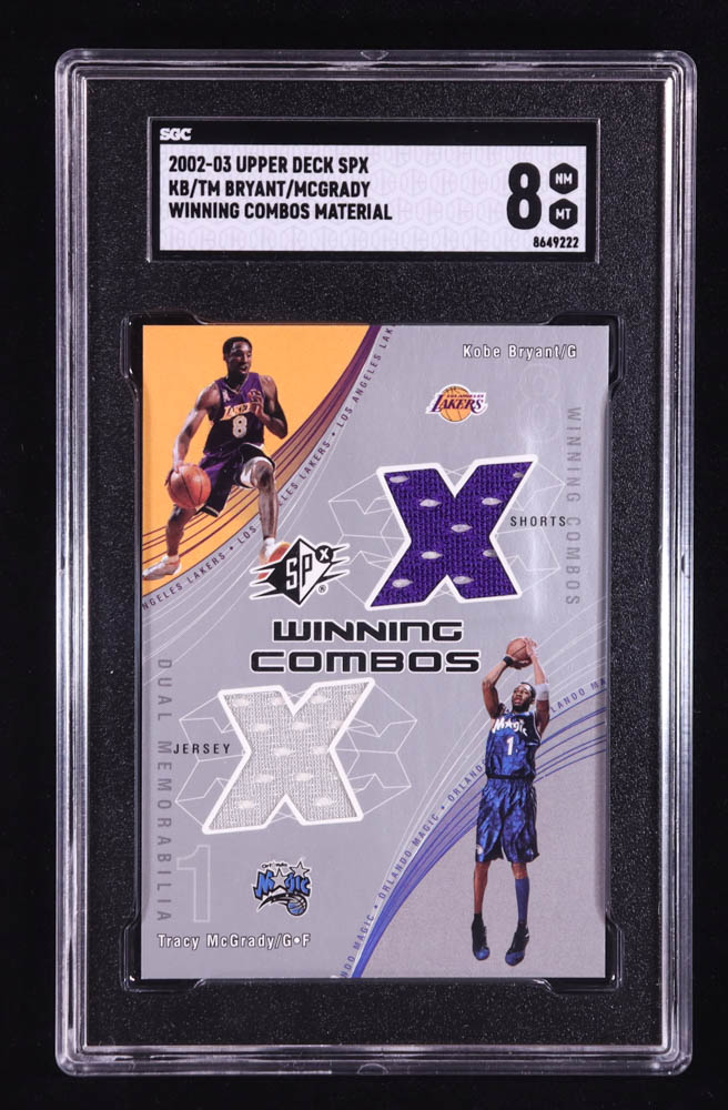 Kobe Bryant / Tracy McGrady 2002-03 SPx Winning Combos #KBTM SP (SGC 8) at PristineAuction.com Kobe Bryant / Tracy McGrady 2002-03 SPx Winning Combos #KBTM SP (SGC 8) at PristineAuction.com