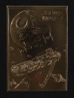 Millennium Falcon "Star Wars" 1995 Score Board 23KT Gold Card at PristineAuction.com