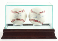Hank Aaron & Cal Ripken Jr. Signed Baseball Display (Steiner) at PristineAuction.com