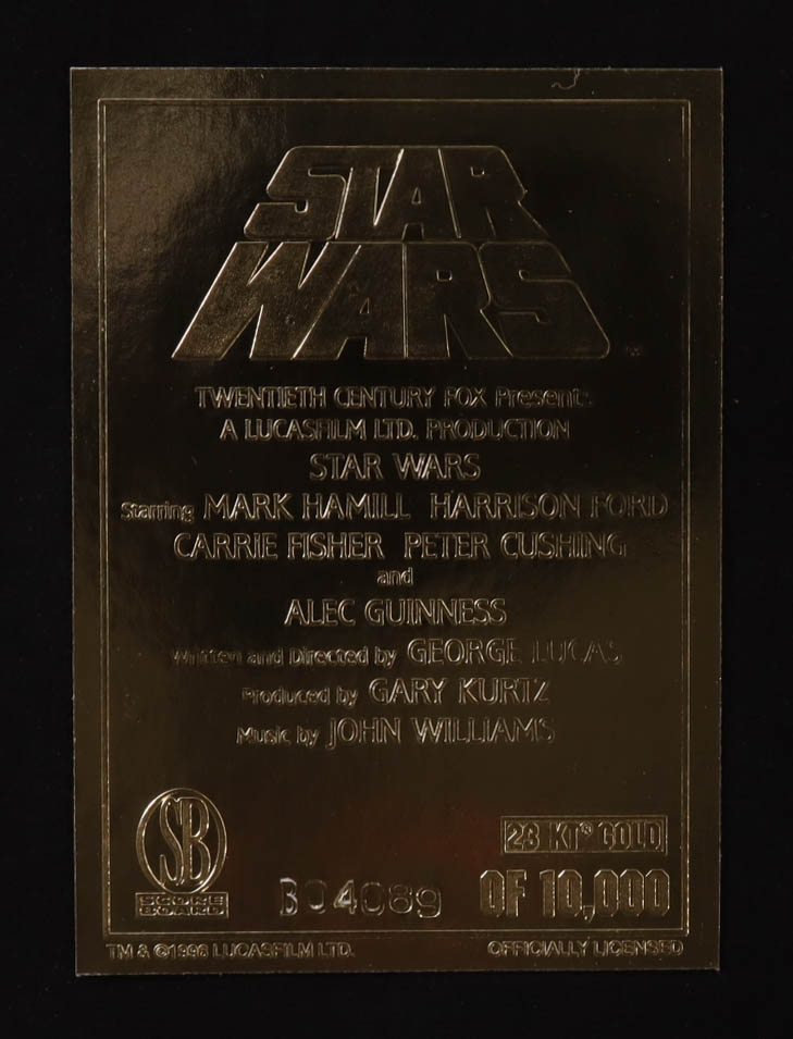 Star Wars 1996 Score Board 23KT Gold Card at PristineAuction.com Star Wars 1996 Score Board 23KT Gold Card at PristineAuction.com