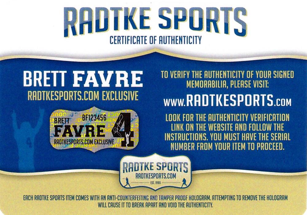 Brett Favre Signed Jersey Inscribed SB XXXI Champ (Radtke) at PristineAuction.com Brett Favre Signed Jersey Inscribed SB XXXI Champ (Radtke) at PristineAuction.com