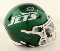 Justin Fields Signed Jets Mid-Size SpeedFlex Helmet With Visor (Beckett) at PristineAuction.com