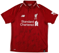 Liverpool F.C. Stars New Balance Authentic Jersey Signed By (16) With Joel Matip, Divock Origi, Diogo Jota (JSA) at PristineAuction.com