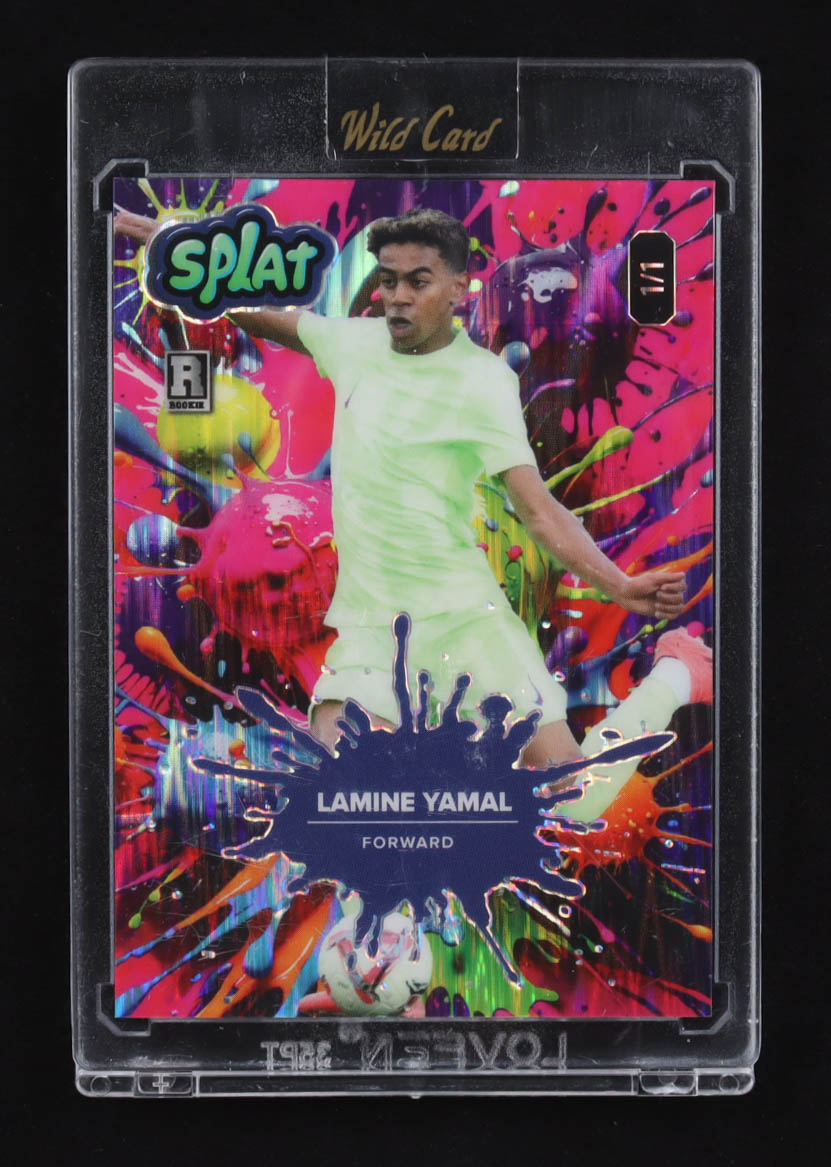 Lamine Yamal 2024 Wild Card Splat Shock Rainbow #LY3 RC #1/1 at PristineAuction.com Lamine Yamal 2024 Wild Card Splat Shock Rainbow #LY3 RC #1/1 at PristineAuction.com