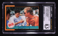 Ian Ziering / B. Green Signed 1991 Topps Beverly Hills 90210 Offscreen Athletes #27 (CGC 8.5 | Autograph Graded CGC 9) at PristineAuction.com
