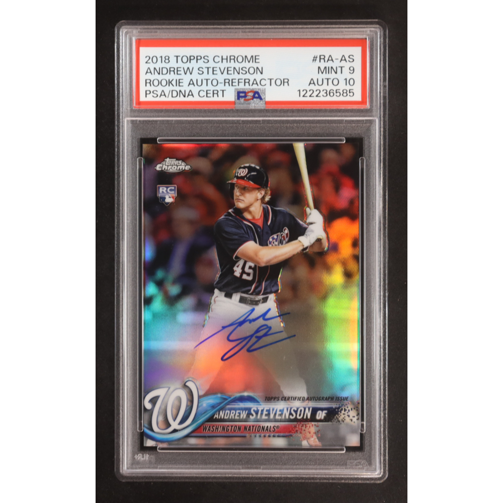Andrew Stevenson 2018 Topps Chrome Rookie Autographs #RAAS (PSA 9) at PristineAuction.com