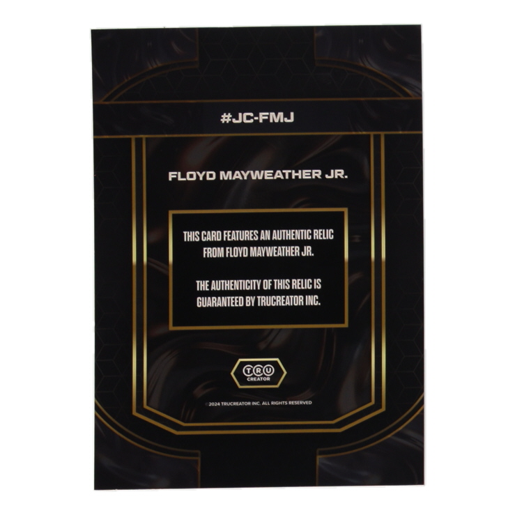 Floyd Mayweather Jr. 2024 TruSport Jumbo TruCreator Cracked Ice Materials #JCFMJ at PristineAuction.com Floyd Mayweather Jr. 2024 TruSport Jumbo TruCreator Cracked Ice Materials #JCFMJ at PristineAuction.com