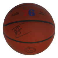VJ Edgecombe Signed 76ers Logo NBA Basketball (PSA) at PristineAuction.com