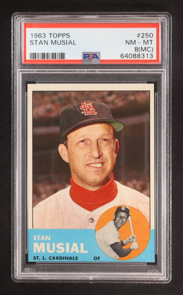 Stan Musial 1963 Topps #250 (PSA 8)