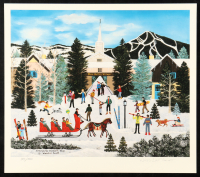 Jane Wooster Scott Signed LE "Embracing Winter's Joy" 13x15 Lithograph (PA) at PristineAuction.com