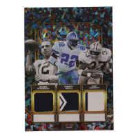 Roger Staubach / Emmitt Smith / Tony Dorsett 2024 TruCreator Jumbo Cracked Ice Materials #TJCRSESTD at PristineAuction.com