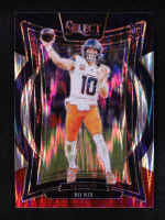 Bo Nix 2024 Select Prizm Black and Orange Shock #30 RC at PristineAuction.com
