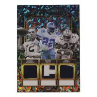 Roger Staubach / Emmitt Smith / Tony Dorsett 2024 TruCreator Jumbo Cracked Ice Materials #TJCRSESTD at PristineAuction.com
