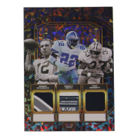 Roger Staubach / Emmitt Smith / Tony Dorsett 2024 TruCreator Jumbo Cracked Ice Materials #TJCRSESTD at PristineAuction.com